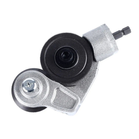 Heavy Duty Electric Drill Shears Attachment for Thin Iron Sheet Metal Cutting High Speed Steel Adapter view showcasing its precision blades and ergonomic design.