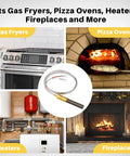 Thermopile replacement coil for gas appliances; 38-inch aluminum thermocouple, Pitco 60125501; fryers, ovens, fireplaces.