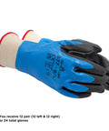 Fully Coated Nitrile Foam Work Gloves With Nylon Liner For Wet And Oily Jobs 13 Gauge Large 12 Pair latex-free blue gloves