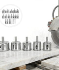 Grab This Killer 20 Pc Diamond-Coated Ceramic Tile Hole Saw Kit For Glass And Granite With Metal Round Design To Slash Vibration And Craft Super Smooth Holes For Your Home Renovation Projects That Totally Wreck! diamond hole saws on marble