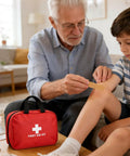 Ultimate 382 Piece Portable First Aid Kit For Home, Car, Travel, Camping And Office Compact Red Bag with bandage care