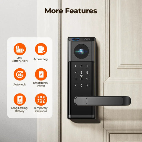 Video Smart Lock With Hd Camera And Wireless Doorbell Auto Locking Deadbolt Keyless Entry For Front Door Easy Install Breeze Setup Hassle Free Mobile App Control On Point