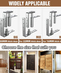 Stainless Steel Cafe Door Hinges With Self Closing And Two Way Swing For Louvre Doors And Saloon Doors Adjustable Opening Angle Notch Hold Open Function 304 Stainless Bearing Rustproof Construction For Indoor Or Exterior Use, available in big, mid, and min sizes for various door thicknesses.
