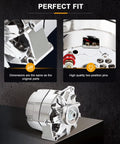 High Output 100 Amp One Wire Alternator Replacement for GM 305 350 SBC Small Block and Big Block V8 shown with connections