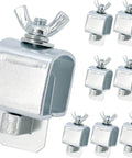 8 Pcs Butt Welding Clamps For Edge To Edge Welds, Auto Body Sheet Metal Clips showing eight steel clamps with wing nuts