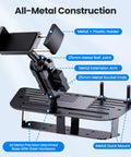 Heavy Duty Metal Phone Mount For Jeep Wrangler JK JKU 2011 To 2018 Dash Holder With Duck Mounts System Kit showcasing metal joints