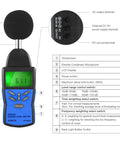 Digital Decibel Meter For Home Studio And Workplace With High Precision 30 To 130 DBA A Weighting And C Weighting Fast And Slow Response Large Backlit Display Portable Handheld Sound Level Meter For Noise Testing Must Have with labeled components diagram