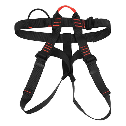 Black safety harness from Backyard Zip Line Kit 160Ft For Kids And Adults With Adjustable Seat And Safe Belt Outdoor Fun