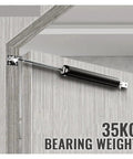 Heavy Duty Aluminum Door Closer With Soft Close Pro Grade Adjustable Auto Closer for Doors Up to 35kg installed on wooden door