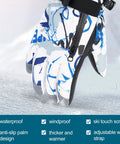 Ski Gloves For Men And Women, Your Go To Winter Warm Waterproof Windproof Snow Gear With Touchscreen Pockets, Size M