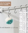 Heavy Duty 3.7 Inch S Hooks For Hanging Jeans Pans Pots Bags Towels And Plants Black Steel Fits Closet Rods Under 1 Inch Diameter Perfect Kitchen And Home Organization Space Saver holding shower curtain and bath sponge on rod