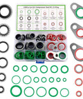 Comprehensive 139 Piece Car AC O Rings And Gasket Kit With Metal Gaskets And Sealing O Rings displayed in storage box