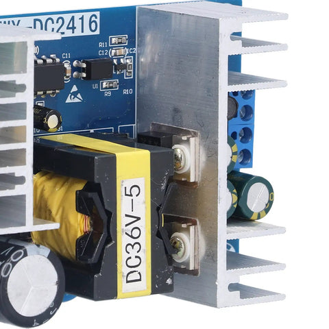 High Power Switching Power Module With Built In Power Supply For Civil And Industrial Control Systems Stable Output Double Sided PCB Design Industrial Grade Reliability Plug And Play Ready For Smooth Automation Projects, close-up heatsink