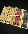 Heavy Duty Solid Brass Door Hinges 4 Inch Or 5 Inch Thick 4mm Wood Gate Bearing Silent With Screws Black Bronze Finish