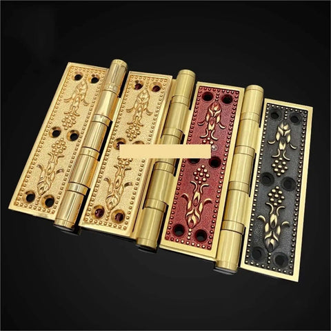 Heavy Duty Solid Brass Door Hinges 4 Inch Or 5 Inch Thick 4mm Wood Gate Bearing Silent With Screws Black Bronze Finish