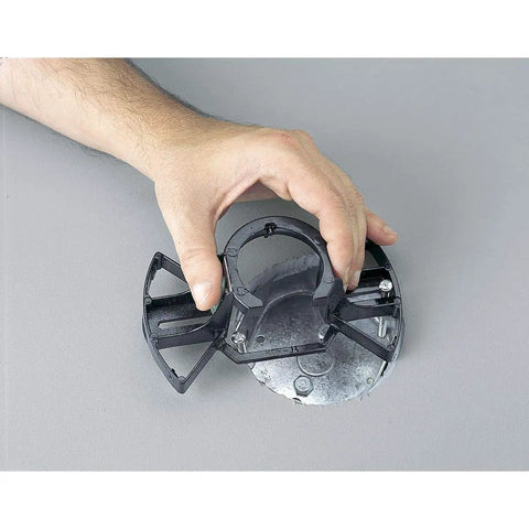 Hand holding ceiling fan mounting hardware for Dope 42 Inch Five Blade Ceiling Fan With Remote Control, Energy Efficient And Quiet Operation.