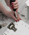 Installing Self Closing Cabinet Hinges One Half Inch Overlay, Semi Concealed Steel Hinges With Screws For Kitchen Cabinets