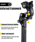 Suspension Seatpost For E Bikes And Heavy Riders Upgraded SP19 Shock Absorbing Comfort Post Electric Bike Accessory with shim