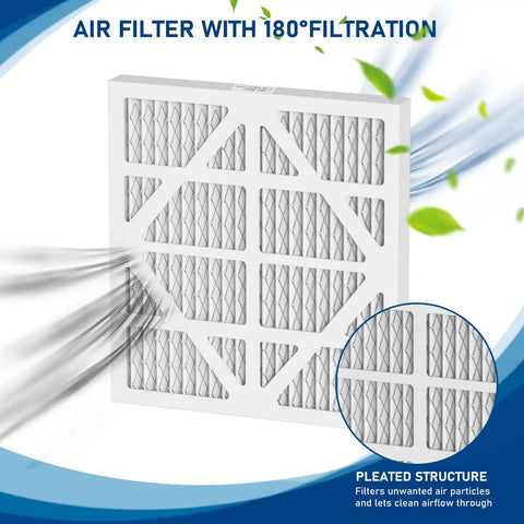 Five Pack MERV 10 Filter Replacements For Home HVAC Systems, Easy Install, High Quality Air Filtration, Keeps Your Indoor Air Clean