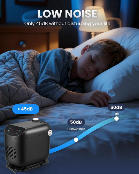 Whole Home Water Pressure Booster Pump With 70 Psi Adjustable Speed Constant Pressure Motor Low Noise next to sleeping child
