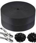 Black Polyethylene Chain Link Fence Privacy Strip Kit, 492 Feet Total, UV Inhibited, two hole punches, and 400 clasps