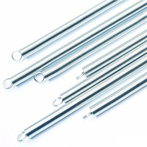 Heavy Duty Galvanized Double Loop Tension Spring 12 Inches Long Wire Steel For DIY Projects shown from multiple angles.