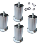 Set of 4, 5 Inch Stainless Steel Furniture Legs For Couch Bed Armchair Cabinet Coffee Table Round Replacement Feet Waterproof Rustproof