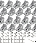 3030 Aluminum Extrusion Corner Bracket Kit With 40 M6 T Nuts And 40 Hex Screws, 20 Corner Brackets, 1 Wrench, 90 Degree Connector