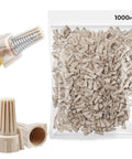 Tan Wire Nuts Connectors P12 22-10AWG Twist Caps For Electrical Wiring Bulk Kit 1000 Pcs in bag with close-up of cap and wiring