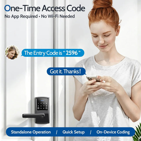 Top Shelf Keyless Entry Door Lock With Backlit Numeric Pad And Rock Solid Handle, Digital Code Access For Front Doors, Heavy Duty Aluminum Build With Weather Proof Coating And Easy As Pie Setup To Keep Your Place Dead Nuts Secure