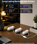 GOODEA RGB Wall Sconce, Rechargeable Motion Sensor Wall Light with Remote charging setup with three lights on a table.