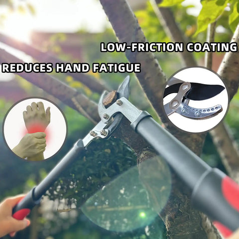 Heavy Duty Lopper With Compound Action Tree Cutter For Thick Branches Up To 1.6 Inches, 18 Inch Pruner cutting branch
