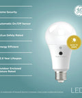 Dusk To Dawn Outdoor A21 LED Bulb 13W Daylight White 3 Pack Automatic On Off Security Lighting Easy Install No Fuss In Standard E26 Socket Weatherproof Porch Light Energy Efficient Long Lasting Illumination product features