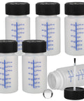 6 Pack Empty Touch Up Paint Bottles 2 Oz Refillable Containers With Brush Applicator For Car Scratch Repair And Vehicle Paint Touch Ups Portable Diy Kit For Auto Body And Home Surface Fix, showing all bottles with one open displaying brush.
