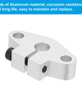 Sturdy Aluminum Linear Motion Rod Rail Clamping Guide Support Set For 10mm Shaft 4 Pack SHF10, corrosion-resistant aluminum view