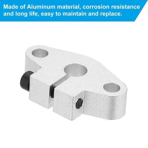 Sturdy Aluminum Linear Motion Rod Rail Clamping Guide Support Set For 10mm Shaft 4 Pack SHF10, corrosion-resistant aluminum view