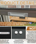 No Fuss 4 Pack Window Sash Lift Handles For Double Hung Frames Heavy Duty Die Cast Zinc Construction Smooth Everyday Grip White Replacement Hardware 3-5/16 Inch Kit Rock Solid on window for easy sash lifting.