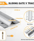 24 Ft V Track Galvanized Inverted V Track For Sliding Gates With Hardware Kit Built Tough Heavy Duty Rail with Screws