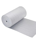 Heavy Duty 24 By 50 Ft Reflective Insulation Roll With R17 Foam Core, shiny roll, perfect for heat blocking in various spaces.