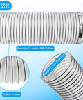 6 Inch Dust Collection Hose 10 Ft Heavy Duty Pvc Flexible Tubing optimized for shop vacs, showcasing size and clear tubing details.