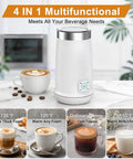 4 In 1 Electric Milk Frother For Coffee At Home With Stainless Steel 8.2oz 240ml Milk Warmer And Foam Maker, Barista Grade Foam.