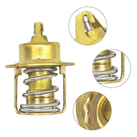 Thermostat Kit For Mercury Outboard Motors 75 To 150 HP 55C 130F Replacement 859620 828319 F476067 Fits Force And SportJet 90 95 120 HP Drop In OEM Style Replacement For Reliable Marine Performance