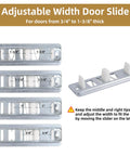 4 Pack Sliding Closet Door Floor Guides Bypass Bottom Track Rails Set With Metal Base Plastic Plates And Screws visible