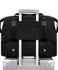 Underseat Personal Item Bag With USB Charging Port, Grab And Go 30L Travel Duffel With Wet Pocket And Shoes Compartment, Black