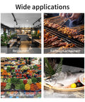 Heavy Duty 21V Electric Kitchen Shears Brushless Cordless Meat And Bone Cutter Multi Purpose Cooking Scissors in restaurant and barbecue scenes.