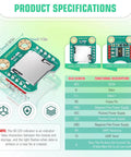 Diagram of Serial Data Logger for Arduino and Raspberry Pi with USB data capture, FAT32 file system, 32GB TF card support, visual LED status.