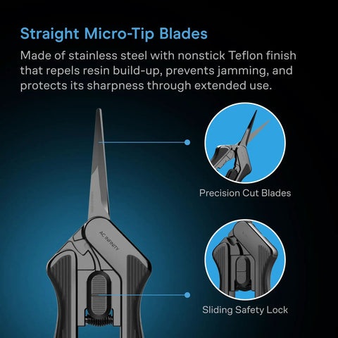 Stainless Steel Micro Tip Pruning Shear With Lightweight Ergonomic Grip Straight Precision Blades Nonstick Teflon Coating image