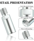 5/8-11 Thread Angle Grinder Extension Shaft For Buffering Pads And Car Polishers, Universal Grinder Attachments Amp Up Reach, Compatibility With Most Angle Grinders, Easy Install, Durable Steel Construction close-up metal threaded shaft