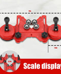 Dual suction cup guide from Coated Tile Hole Saw Kit With Dual Suction Cup Guide, 10-Piece Diamond Drill Bit Set 6 To 45 Mm