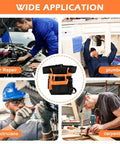 8 Pocket Tool Pouch Waist Bag For Tools Adjustable Belt Work Apron Built For Technicians Electricians Carpenters Woodworkers Roofers